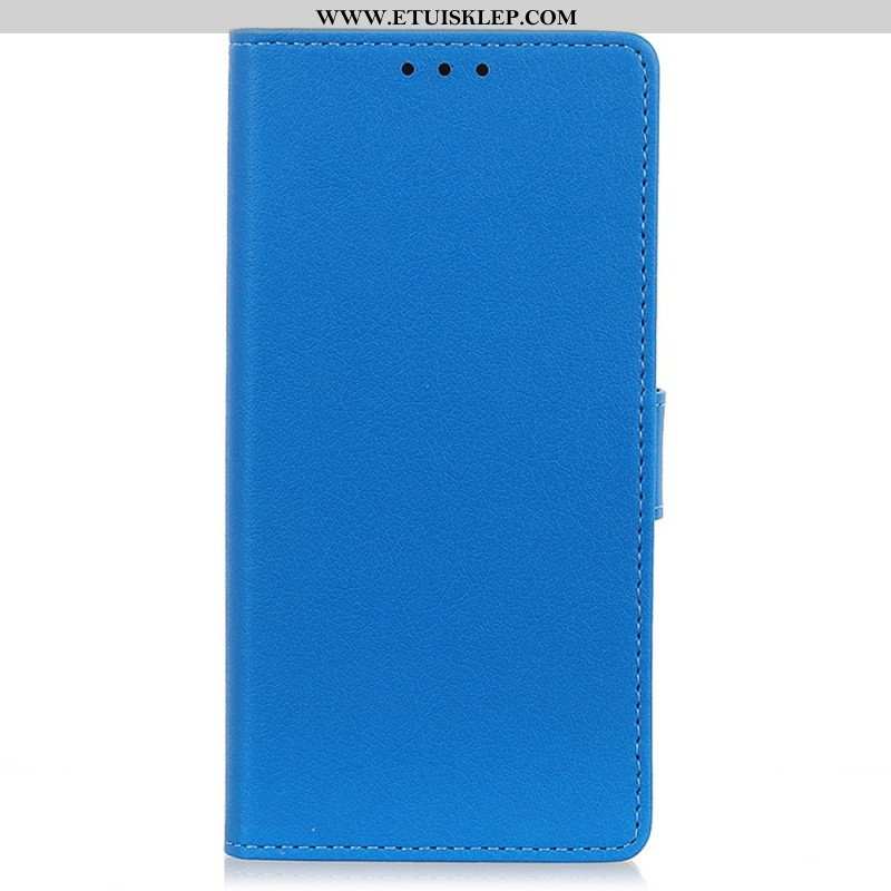 Etui Folio do iPhone 14 Klasyczna Sztuczna Skóra